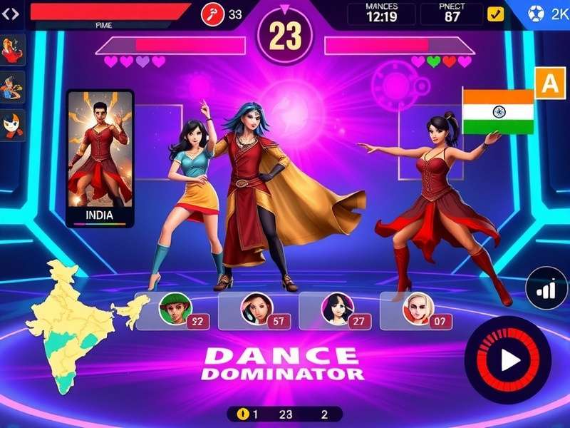 Dance Duel Dominator regional popularity map in India